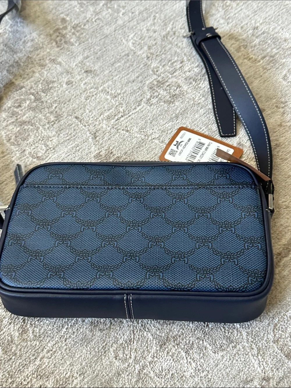 MCM Himmel Crossbody in Lauretos. Navy Blazer color. NWT’s.